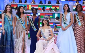 Miss World 2018 winner surrounded by winners of Miss Continents